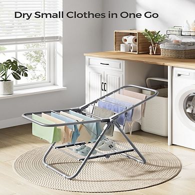 Foldable 2-level- Small Clothes Drying Rack, Laundry Drying Rack, Space-saving, Bathroom, Balcony