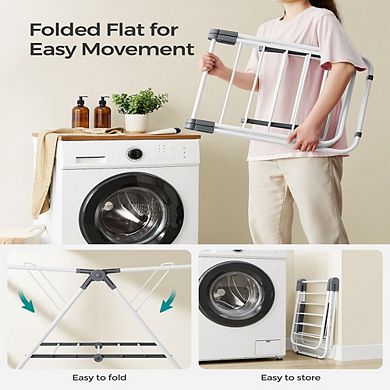 Foldable 2-level- Small Clothes Drying Rack, Laundry Drying Rack, Space-saving, Bathroom, Balcony