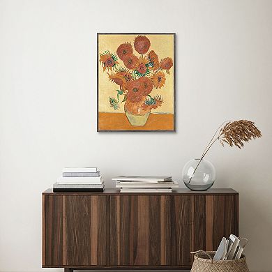 Sunflowers by Vincent Van Gogh Framed Canvas Wall Art