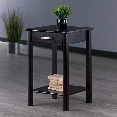 Modern Printer Stand - Solid Wood Construction, Ideal for Home Office and Living Spaces