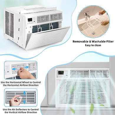 15000 Btu Window Air Conditioner-White