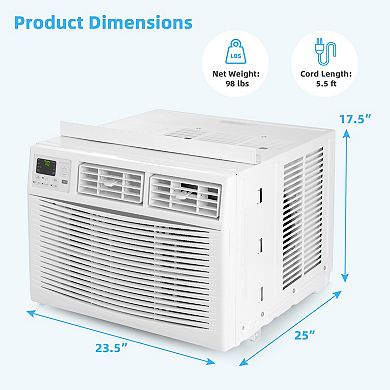 15000 Btu Window Air Conditioner-White