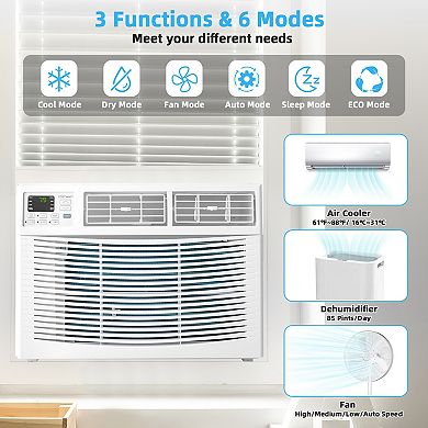 15000 Btu Window Air Conditioner-White