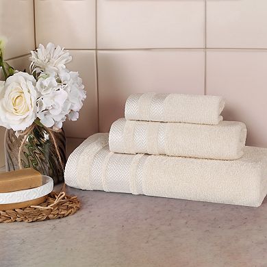 SUPERIOR 3 pc Hays Cotton Absorbent Towel Set