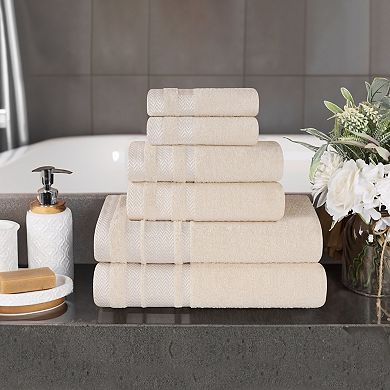 SUPERIOR 6 pc Hays Cotton Absorbent Towel Set