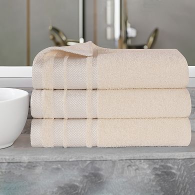 SUPERIOR 3 Pc Hays Cotton Absorbent Towel Set