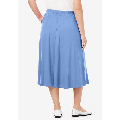 Woman Within Women's Plus Size 7-day Knit A-line Skirt