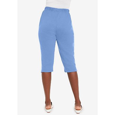 Jessica London Women's Plus Size Soft Ease Capri