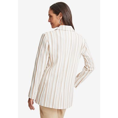 Jessica London Women's Plus Size Linen Blazer