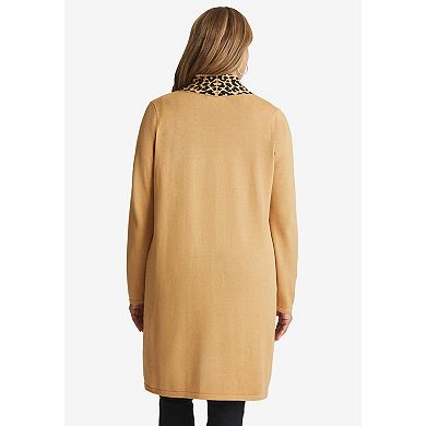 Jessica London Women's Plus Size Fine Gauge Cardigan Topper