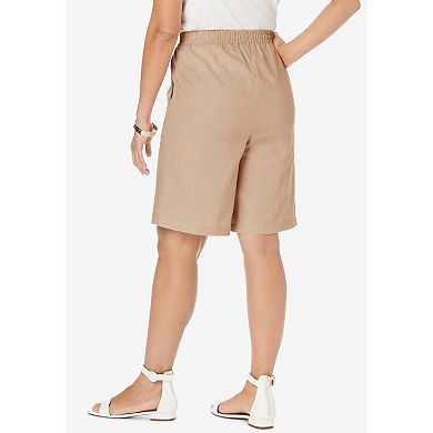 Jessica London Women's Plus Size Linen Short