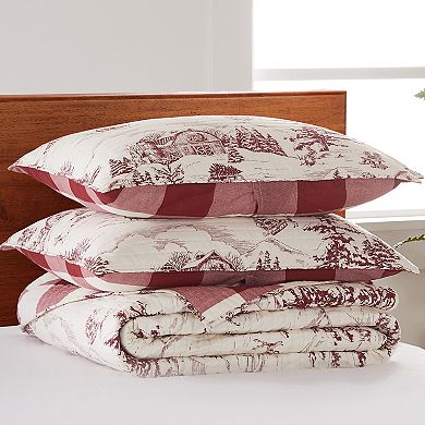 Levtex Home Winter Sleigh Ride Red Quilt Set or Shams