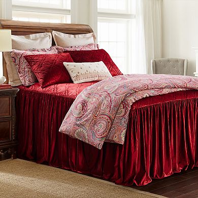 Levtex Home Caserta Velvet Red Bedspread