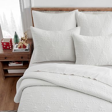 Levtex Home O Christmas Tree White Bedspread Set