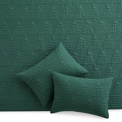 Levtex Home Reversible O Christmas Tree Green Quilt Set