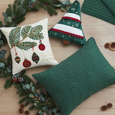 Levtex Home Reversible O Christmas Tree Green Quilt Set