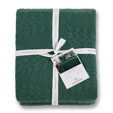 Levtex Home Reversible O Christmas Tree Green Quilt Set