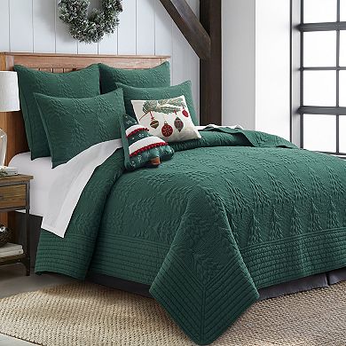 Levtex Home Reversible O Christmas Tree Green Quilt Set