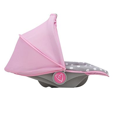 509 Crew Cotton Candy Pink Polka Dot 3-In-1 Doll Car Seat