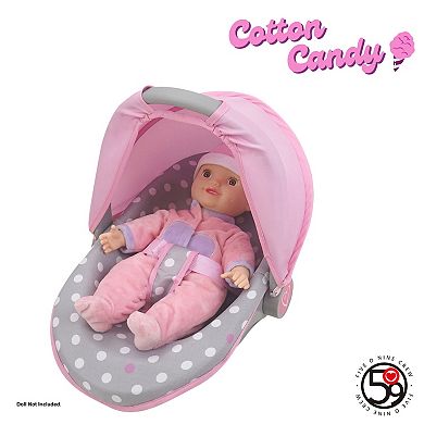 509 Crew Cotton Candy Pink Polka Dot 3-In-1 Doll Car Seat