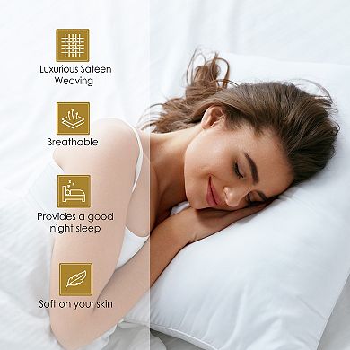 SUPERIOR Egyptian Cotton 650 Thread Count Solid Deep Pocket Sheet Set and Pillowcases