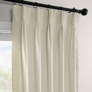 EFF Thermal Room Darkening Woolen Pleated 1 Window Curtain Panel