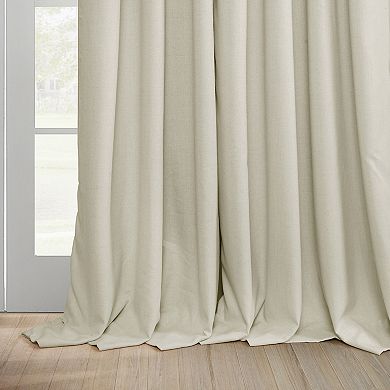 EFF Thermal Room Darkening Woolen Pleated 1 Window Curtain Panel