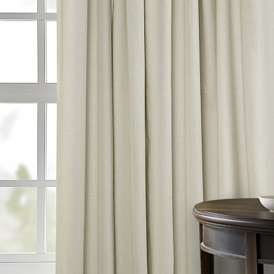 EFF Thermal Room Darkening Woolen Pleated 1 Window Curtain Panel