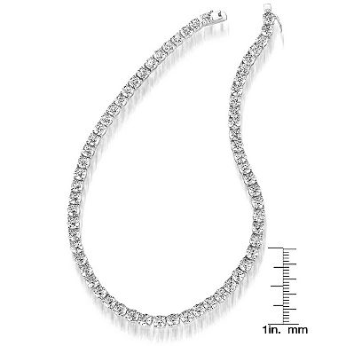 Sterling Silver Cubic Zirconia Tennis Necklace