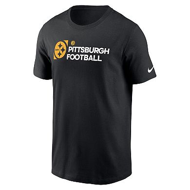 Men's Nike Black Pittsburgh Steelers Outline T-Shirt