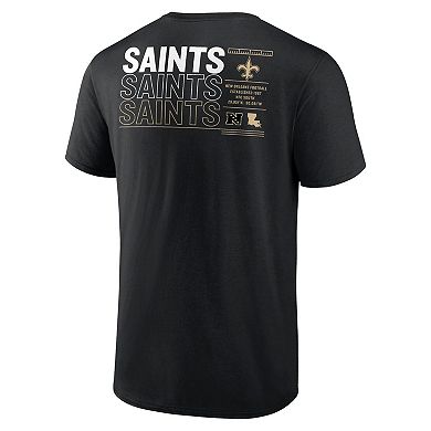 Men's Fanatics Black New Orleans Saints Repeat Stats T-Shirt