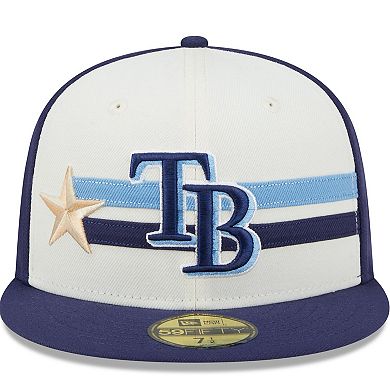 Men's New Era  Cream/Navy Tampa Bay Rays 2024 MLB All-Star Game Workout 59FIFTY Fitted Hat