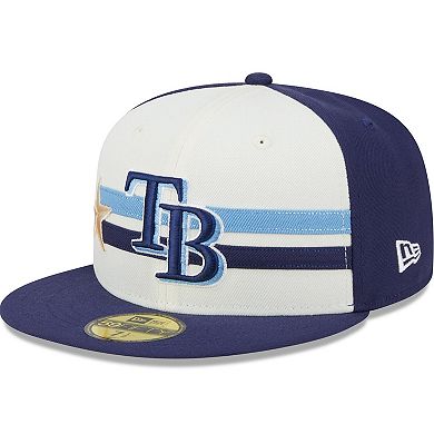 Men's New Era  Cream/Navy Tampa Bay Rays 2024 MLB All-Star Game Workout 59FIFTY Fitted Hat