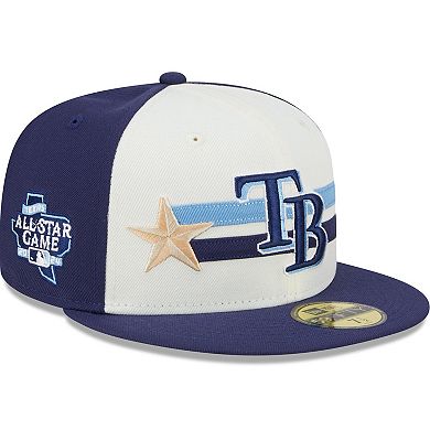 Men's New Era  Cream/Navy Tampa Bay Rays 2024 MLB All-Star Game Workout 59FIFTY Fitted Hat