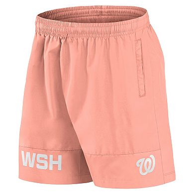 Men's Fanatics Coral Washington Nationals Elements Swim Shorts