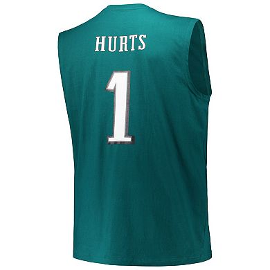 Men's Fanatics Jalen Hurts Midnight Green Philadelphia Eagles Big & Tall Muscle Tank Top