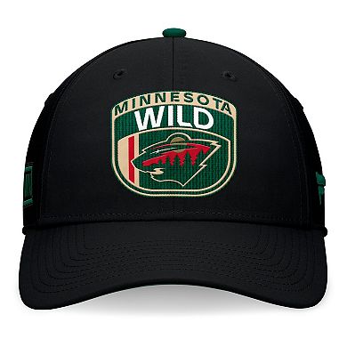 Men's Fanatics Black Minnesota Wild 2024 NHL Draft Flex Hat