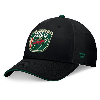 Men's Fanatics Black Minnesota Wild 2024 NHL Draft Flex Hat