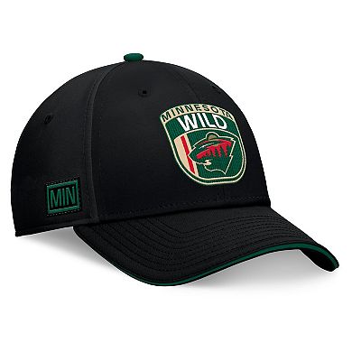 Men's Fanatics Black Minnesota Wild 2024 NHL Draft Flex Hat