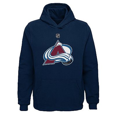 Youth Navy Colorado Avalanche Primary Logo Pullover Hoodie