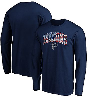 Men's Fanatics Navy Atlanta Falcons Banner Wave Long Sleeve T-Shirt