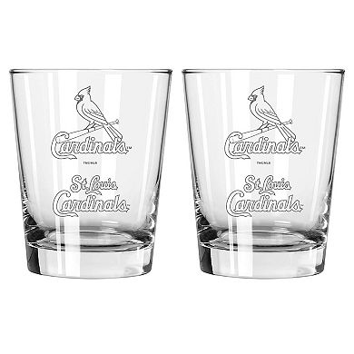 The Memory Company St. Louis Cardinals 2-Pack 15oz. Double Old Fashioned Glass Set