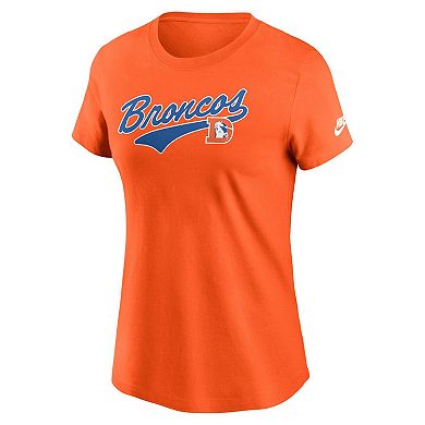 Women's Nike Orange Denver Broncos Team Logo T-Shirt