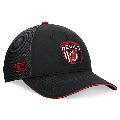 Men's Fanatics Black New Jersey Devils 2024 NHL Draft On Stage Trucker Adjustable Hat