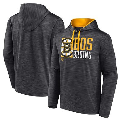 Men's Fanatics Charcoal Boston Bruins Never Quit Pullover Hoodie