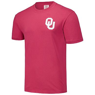 Men's Crimson Oklahoma Sooners Baseball Comfort Colors T-Shirt