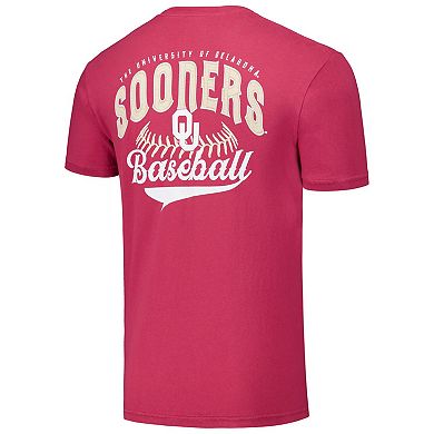 Men's Crimson Oklahoma Sooners Baseball Comfort Colors T-Shirt