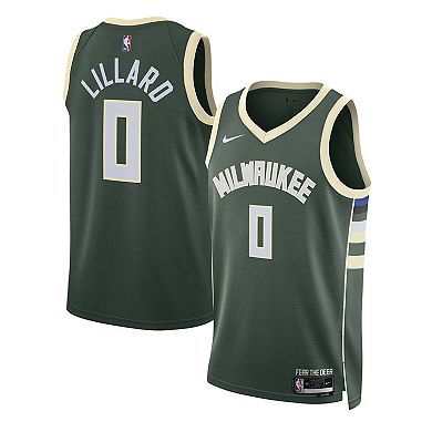 Unisex Nike Damian Lillard Hunter Green Milwaukee Bucks Swingman Jersey - Icon Edition