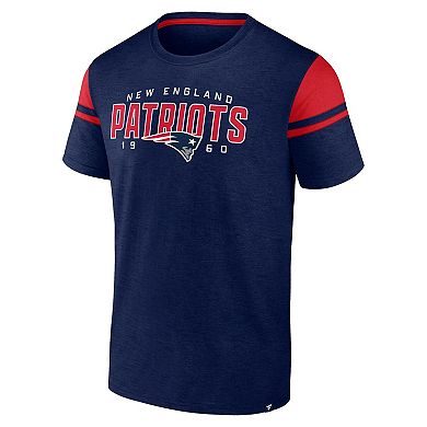 Men's Fanatics Navy New England Patriots Old School Play Slub T-Shirt