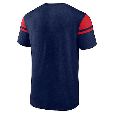 Men's Fanatics Navy New England Patriots Old School Play Slub T-Shirt